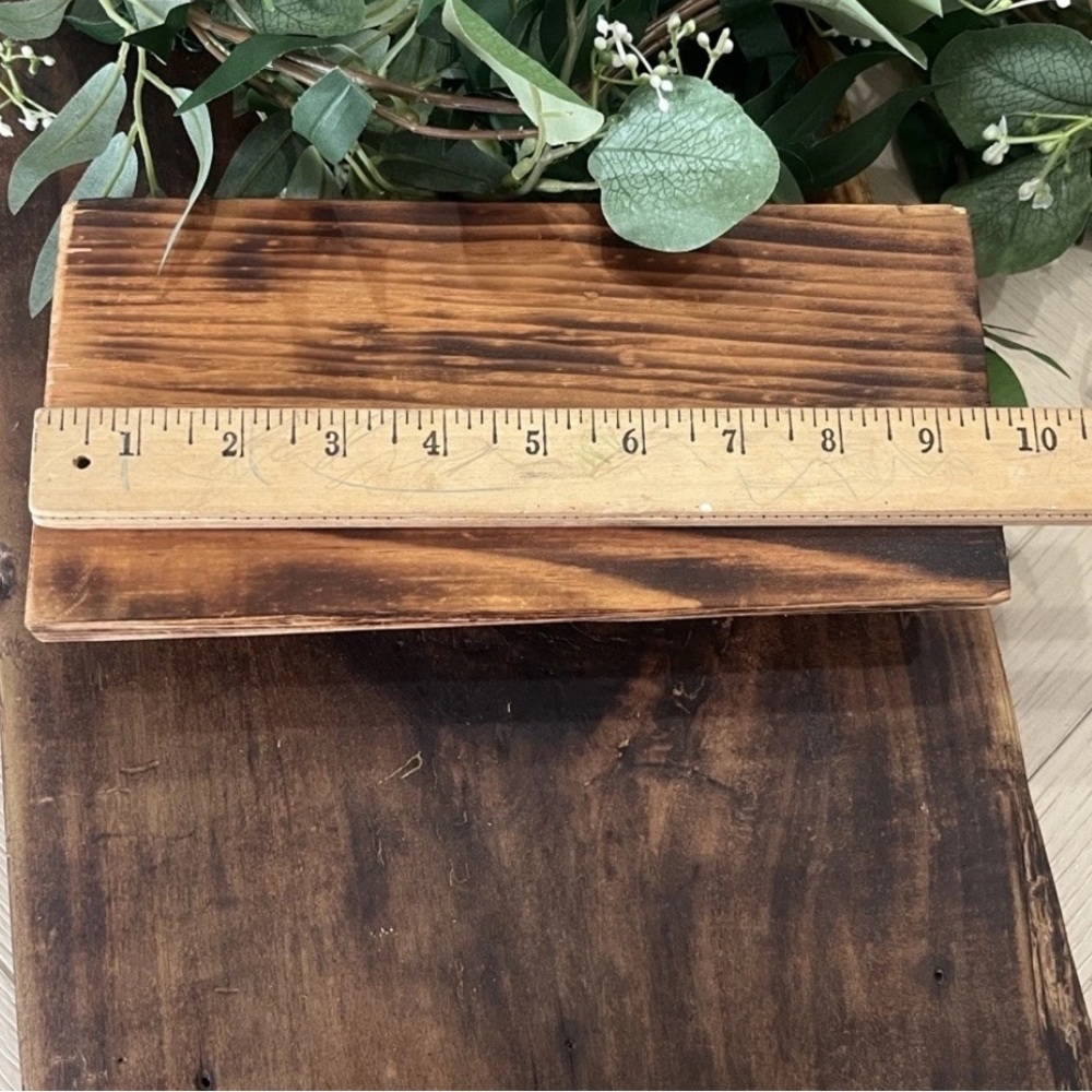 Reclaimed Wood Pedestal Tray Rustic Handmade - Picture 6 of 8
